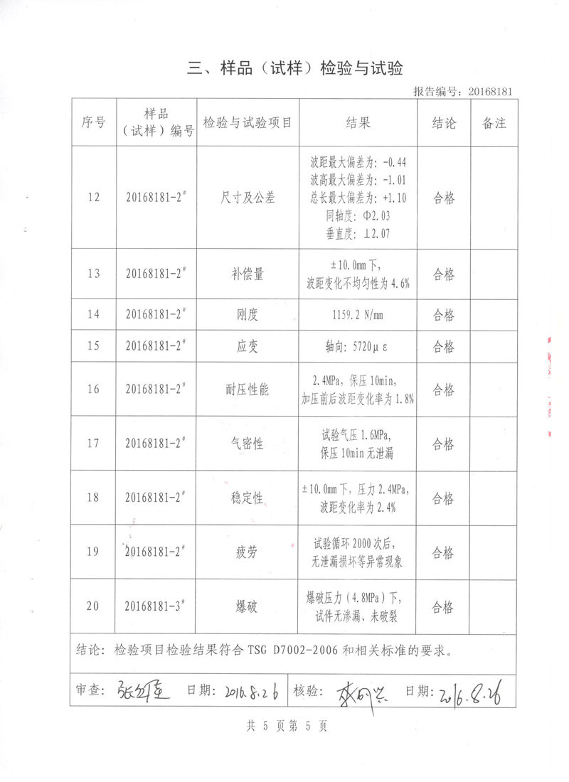 淞江集團中*認可檢測的檢驗報告